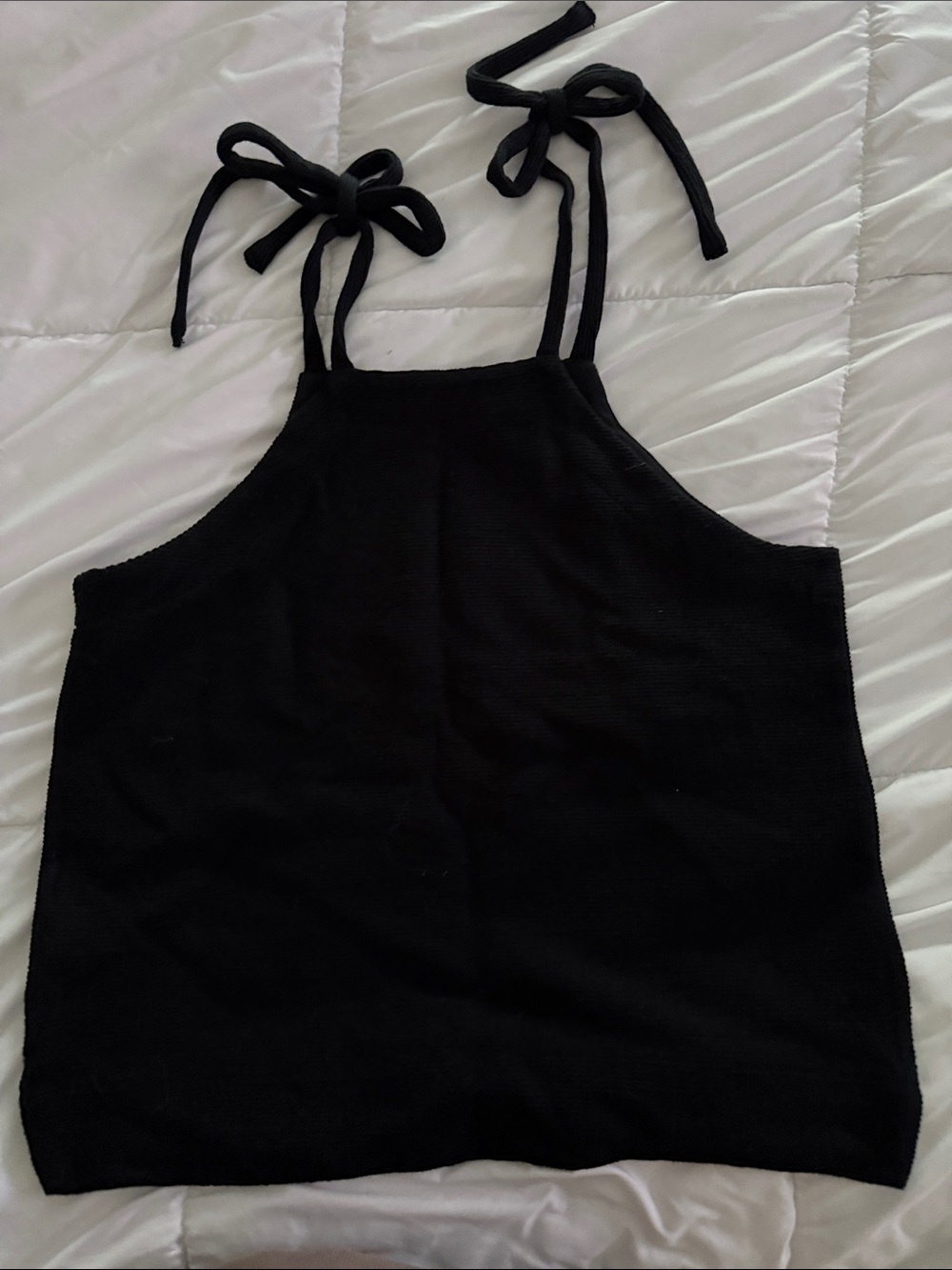 Madewell Black Tank Top with Tie Straps